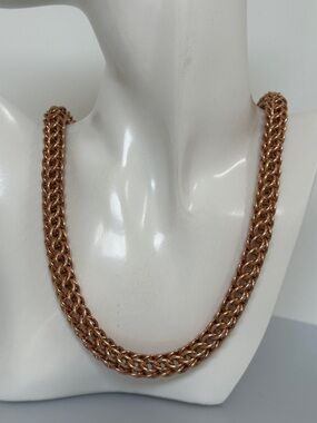 MILOR Rope Chain Necklace in Rose Gold Tone​